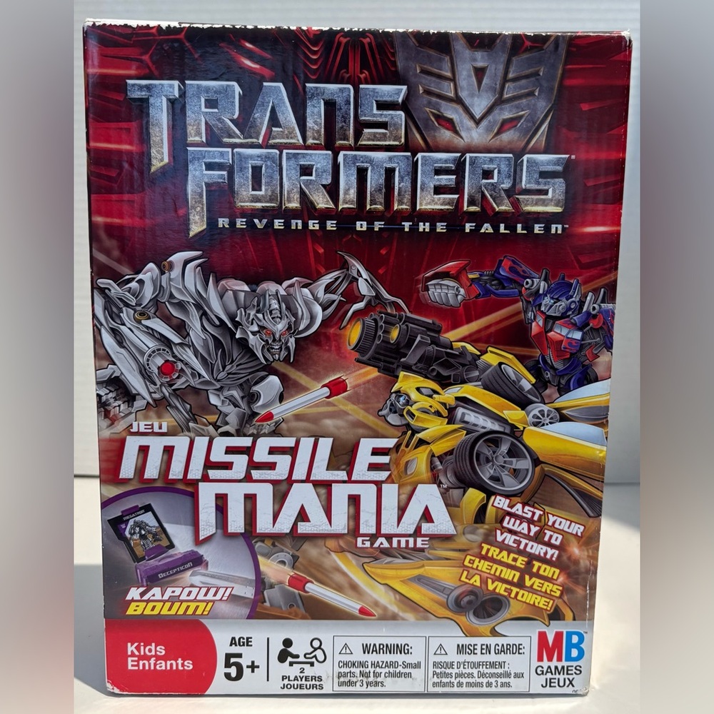 Transformers Revenge of the Fallen Missile Mania Game 2008 Milton Bradley